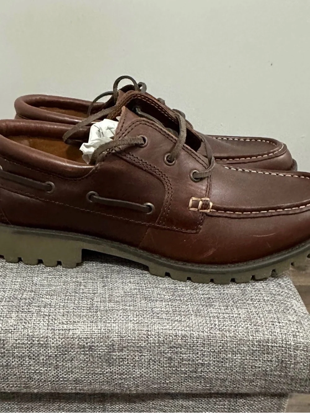 Samuel Windsor Men's Leather Lace-up Boat Deck Shoes Size 10.5